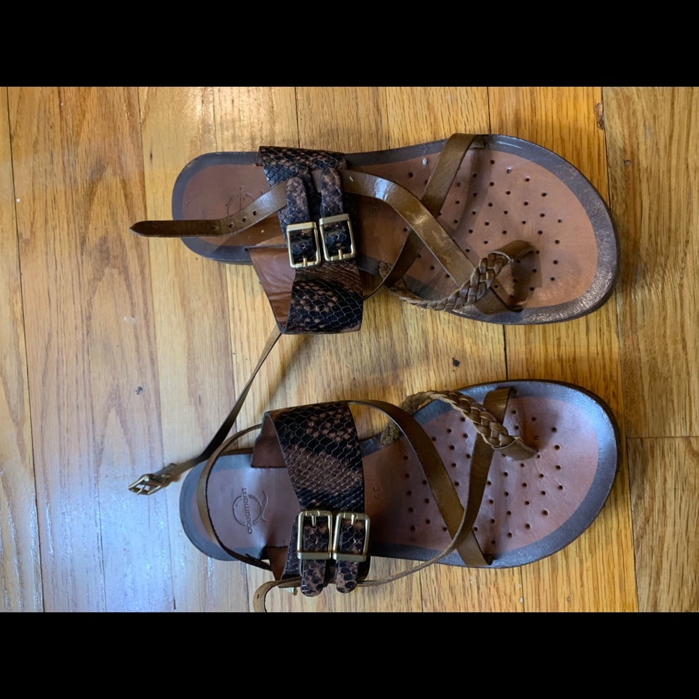 Snake skin sandals
